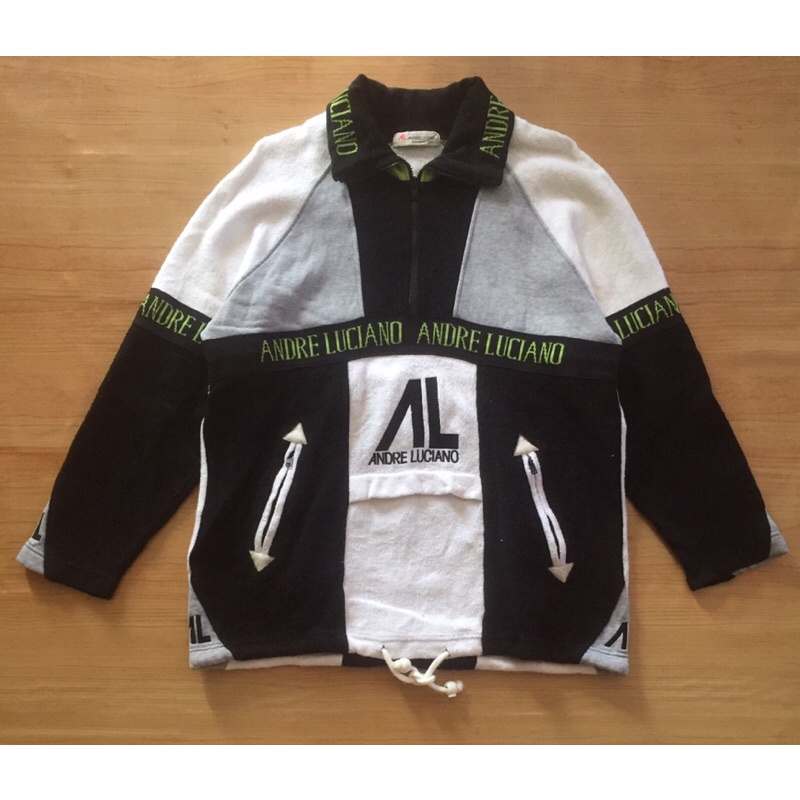 jaket vintage andre luciano half zip