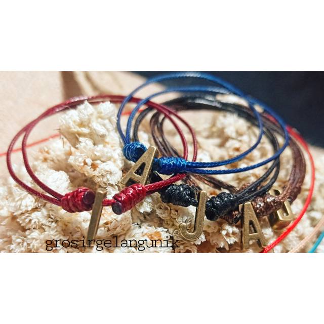 TINY WATERPROOF Gelang  Inisial  Custom Kode Model G171 