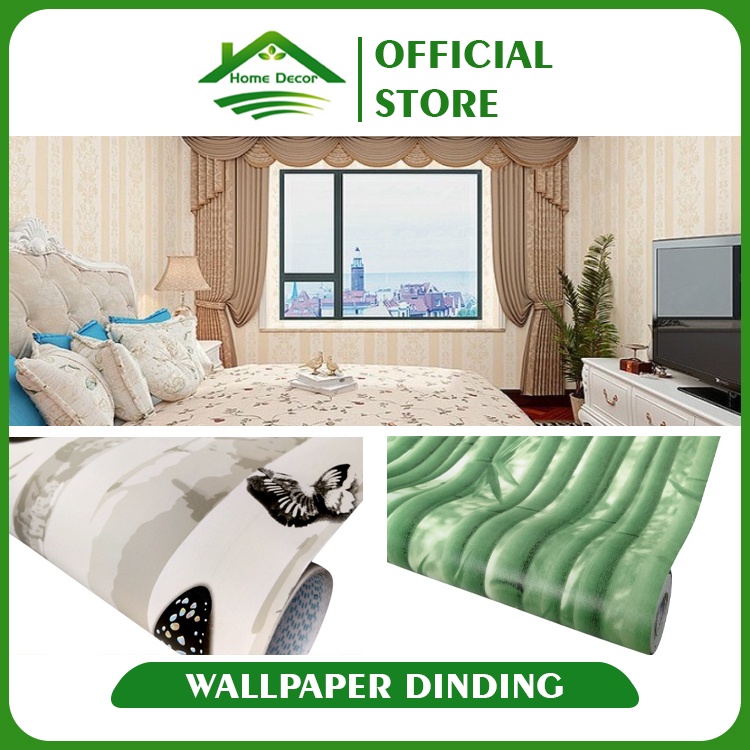 Wallpaper Dinding 3D Wallpaper Stiker Motif Modern ZY 45Cm X 10M Wallpaper Dinding Ruangan Motif Elegan-3