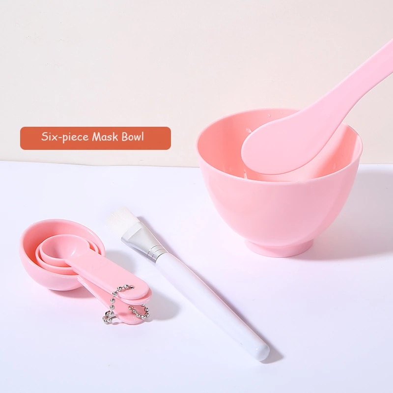 6Pcs/Set DIY Face Mask Mixing Bowl Set / Mask Brush Mixing Stick Spoon / Self Made Facial Skin Care Mask Tools Kit