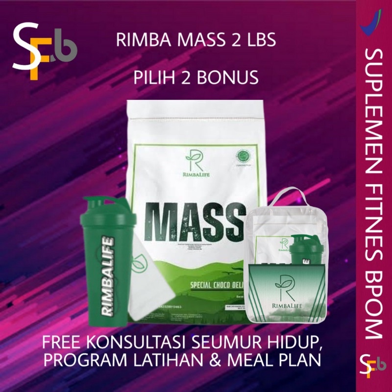 RIMBA MASS 2 LBS 900 GRAM WEIGHT GAINER RIMBALIFE