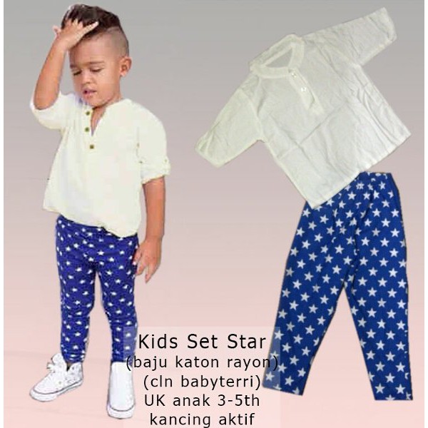 cn 2968 kids set star pakaian anak laki modis trendi elegan murah