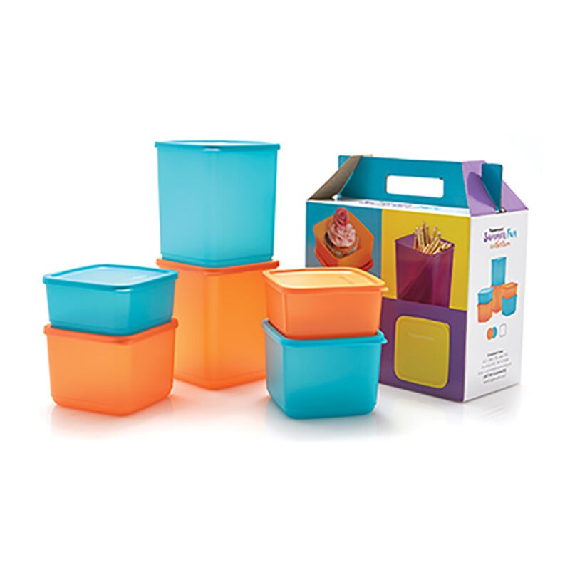 TUPPERWARE MURAH _ SUMMERFUN (6PCS) + GIFT BOX