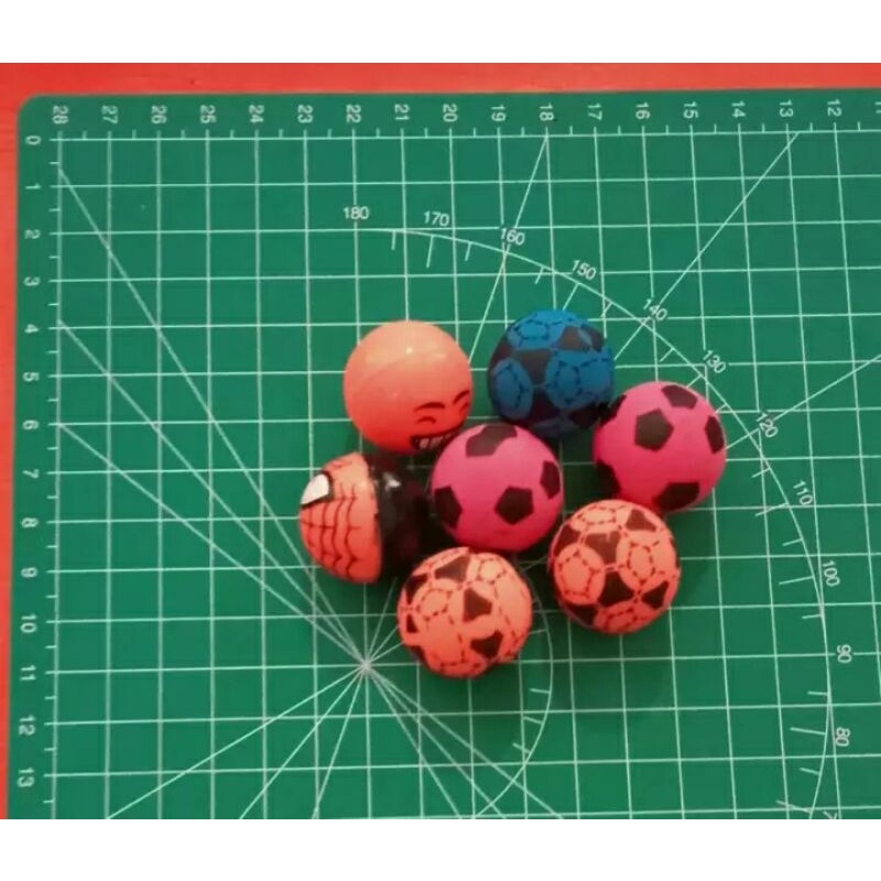 20 pcs bola bekel motif unik/bola bekel karakter/bola bekles/bola karet/bola karet lempar pantul/mai