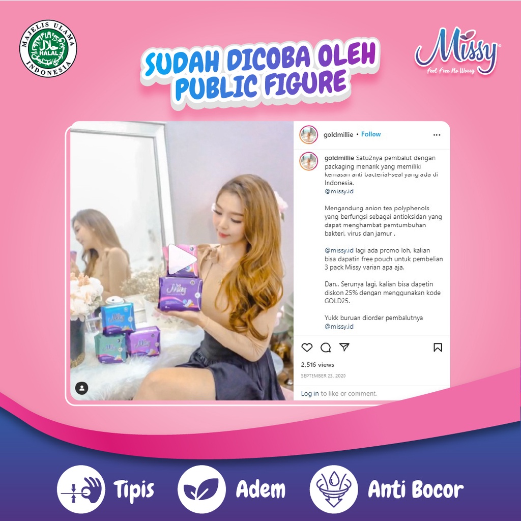 Paket Hemat Pembalut MISSY PANTYLINER, DAY dan NIGHT | Pembalut dan Pantyliner HERBAL Kesehatan  Wanita | Non Wings dan Wings | Perawatan Miss V Menstrual Pad Menstruasi | Anti Bacterial Jamur Virus | Anti Bocor