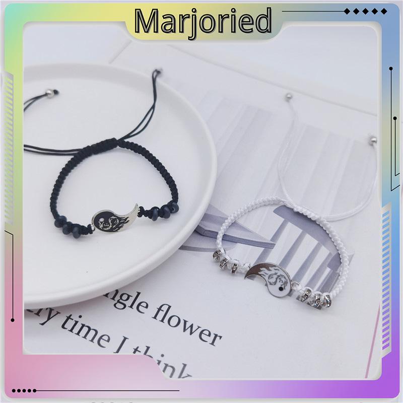 2pcs Gelang Couple Dikepang Gosip Tai Chi Adjustable Fashion Accessories Hadiah Aksesoris Bracelet-MJD