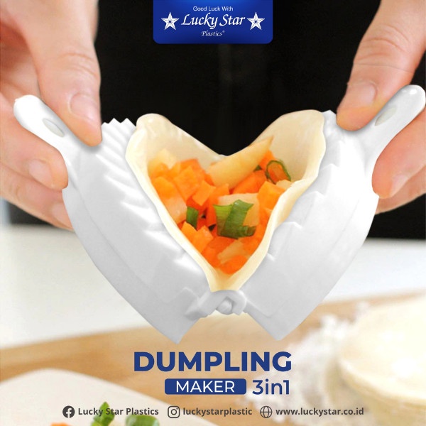 Cetakan Pastel 3 in 1 Warna Alat Pembuat Pangsit Maker Dumpling Pempek Pistel / Lucky Star