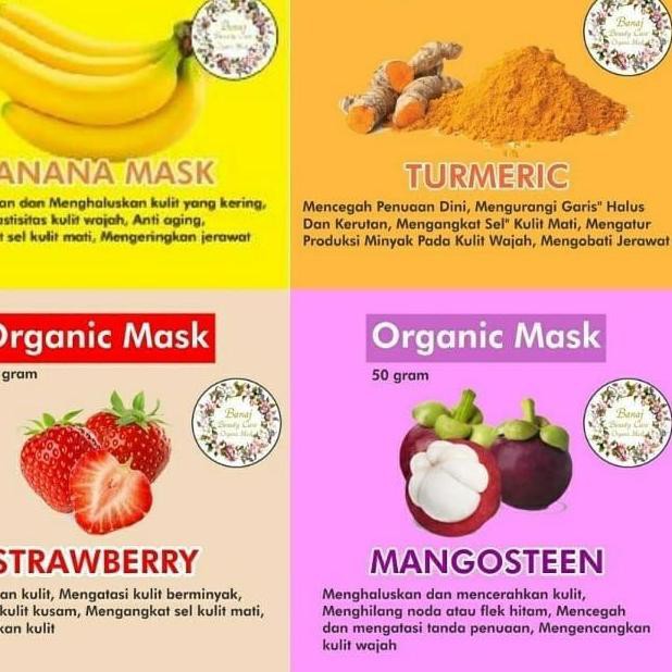 Jual Produk Spesial Masker Wajah Organik Isi 50 Gr Banaj Beauty Care