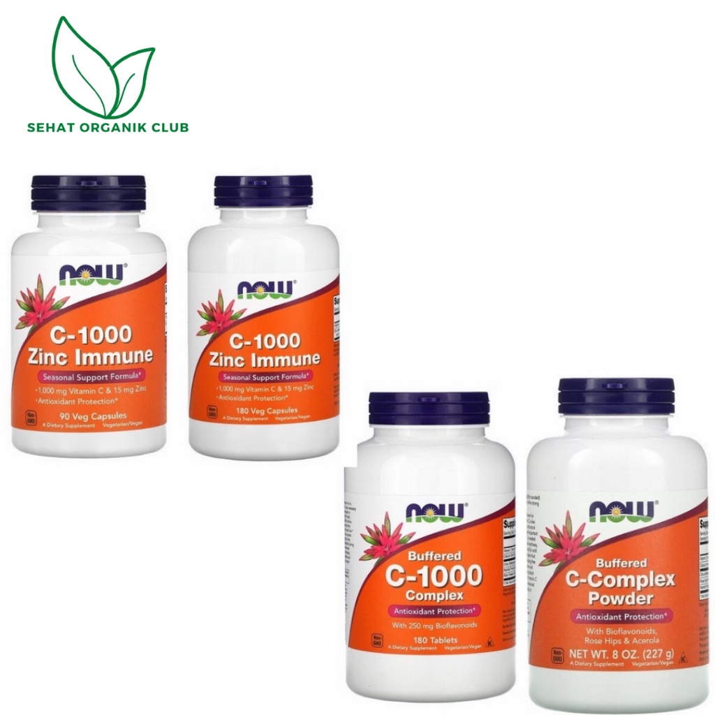 Now Foods C-1000 Zinc Immune Vitamin C 1000 mg & Zinc 15 mg 90 Caps ; C1000 Zinc Immune 180 caps ; B