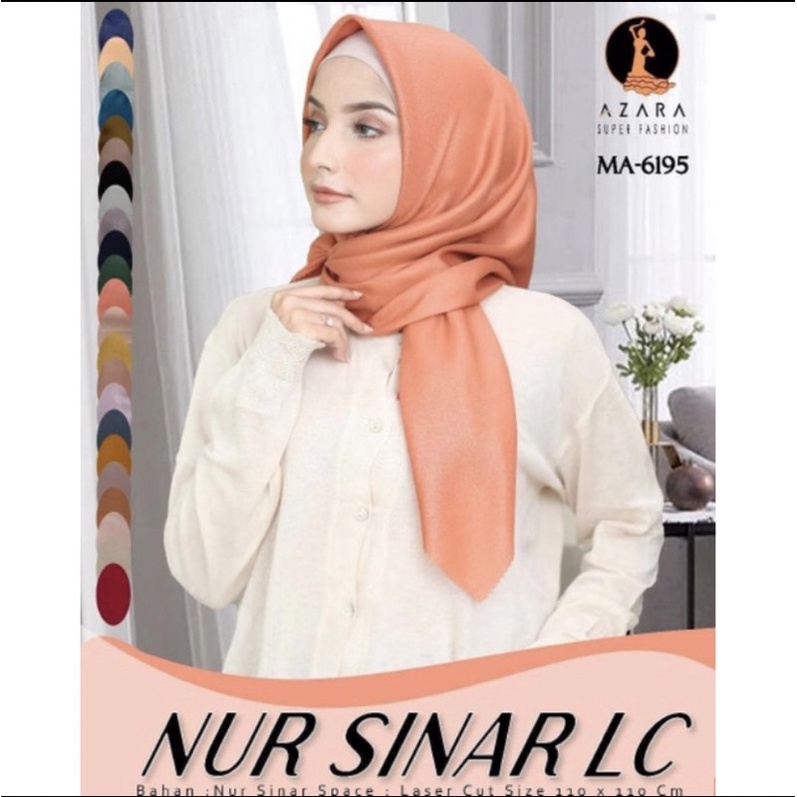 nur sinar/ segi4 sinar /sinar glamour/ jilbab pesta / hijab azara