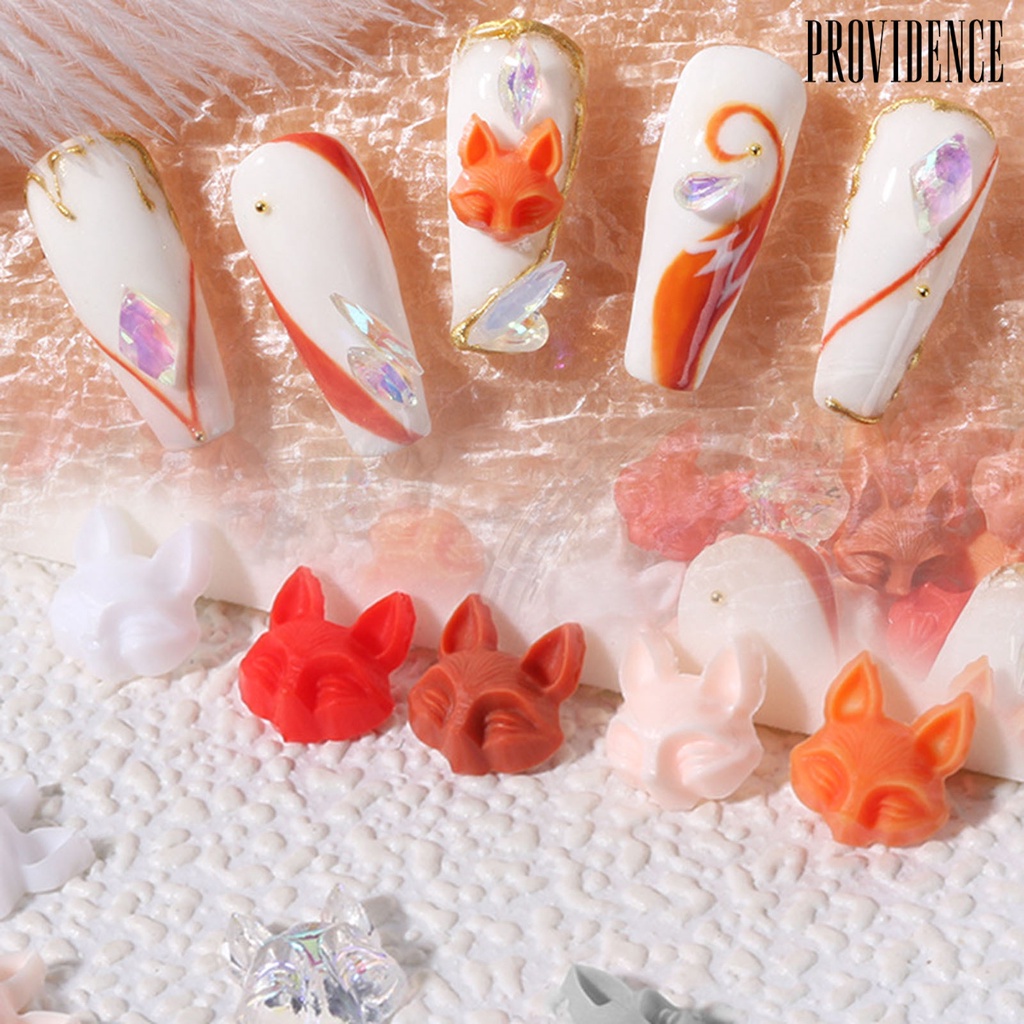 Providence 30pcs / Set Ornamen Kepala Rubah 3d Dekorasi Nail Art / Manicure Wanita