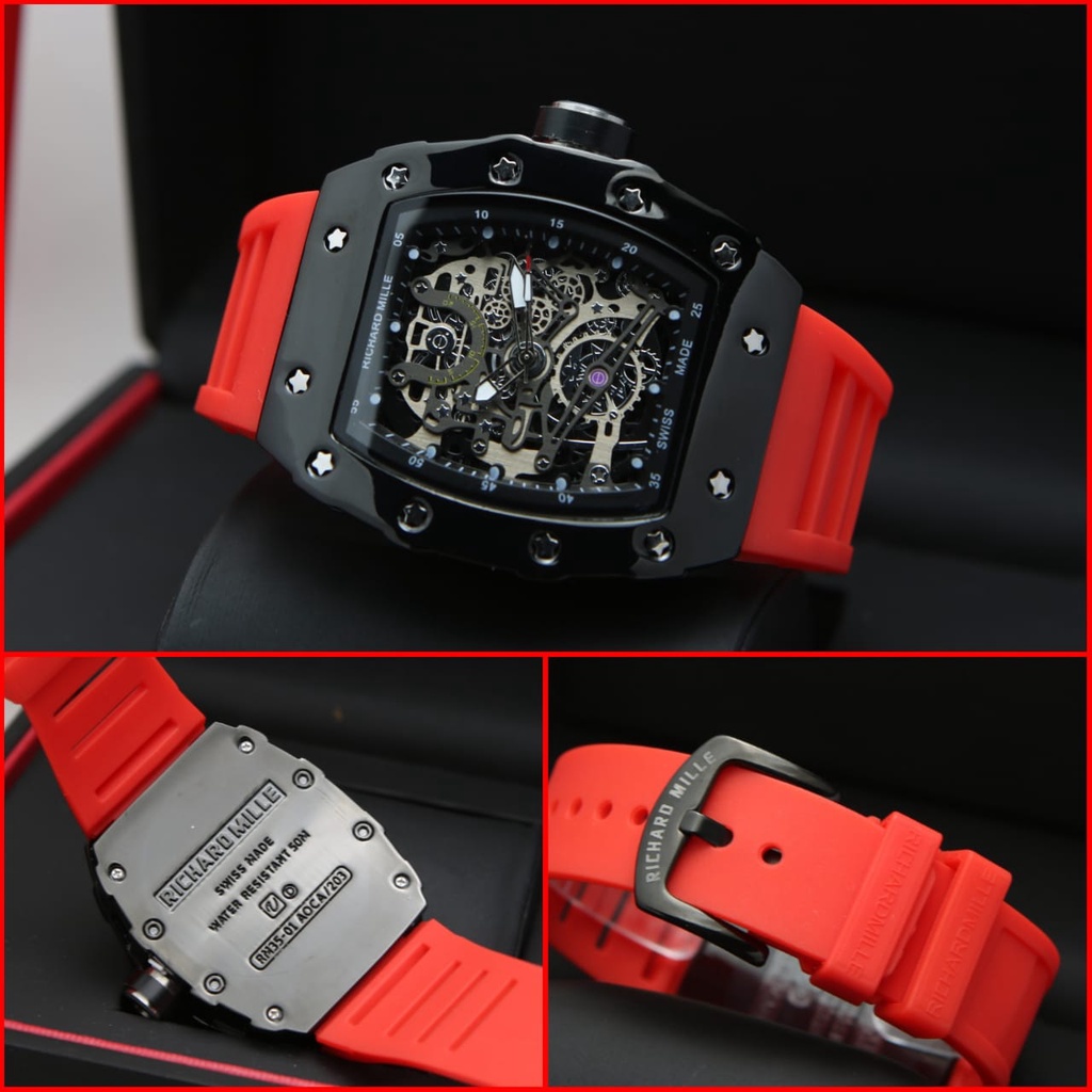 JAM TANGAN PRIA RM 9218 CHRONO VARIASI TALI RUBBER TERBARU / JAM TANGAN FASHION PRIA TERLARIS