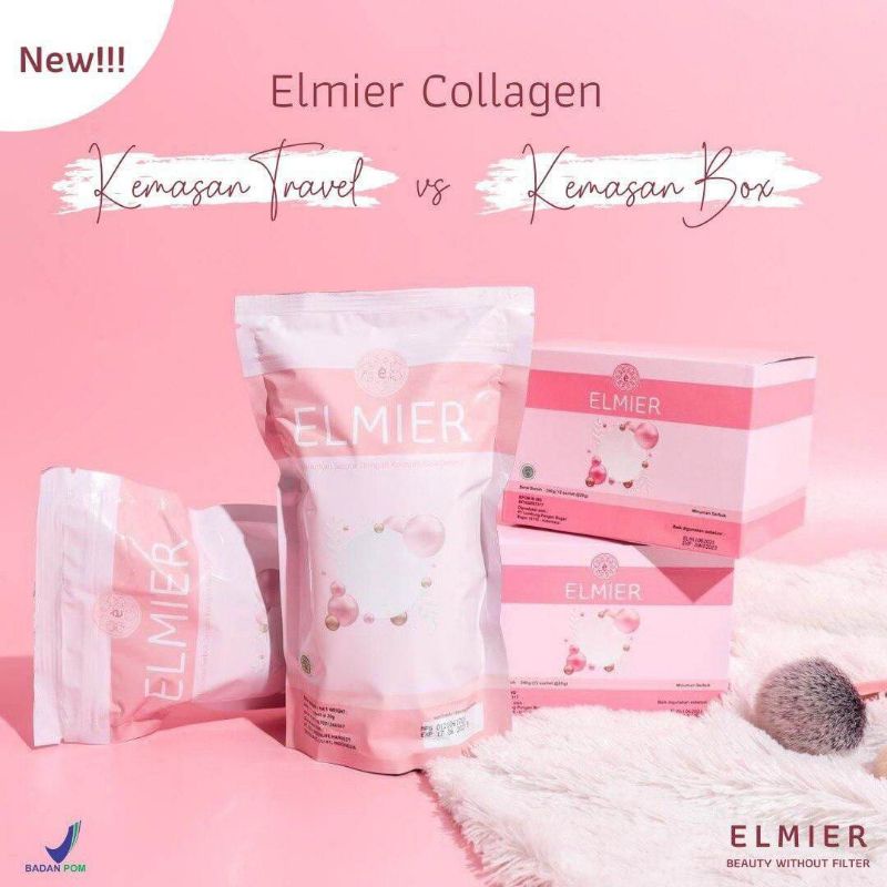 ELMIER COLLAGEN DRINK. MINUMAN COLLAGEN SUSU. PEMUTIH BADAN DARI DALAM TANPA GULA