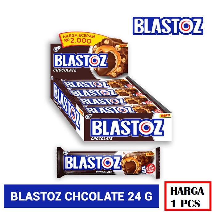 

Mouseman - 1 PCS OT Blastoz Chocolate 24 gram Wafer Roll Dengan Krispi Beras Salut Coklat