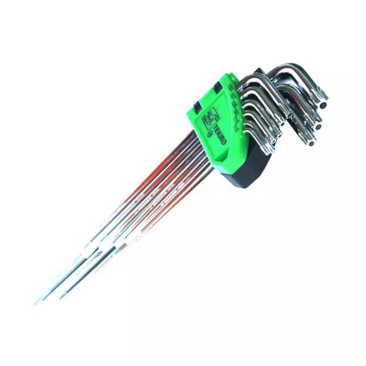 Kunci L Bintang Panjang Lubang Tengah Set 9pcs Tekiro