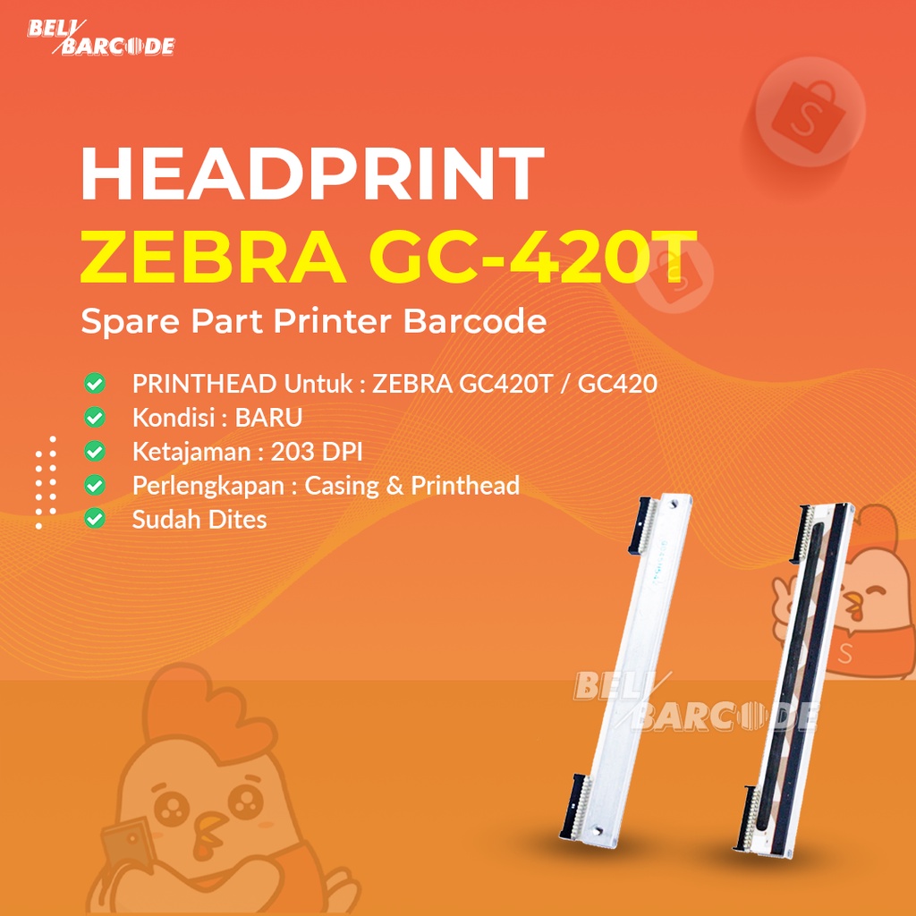 SPARE PART PRINTER BARCODE LABEL HEADPRINT ZEBRA GC-420T