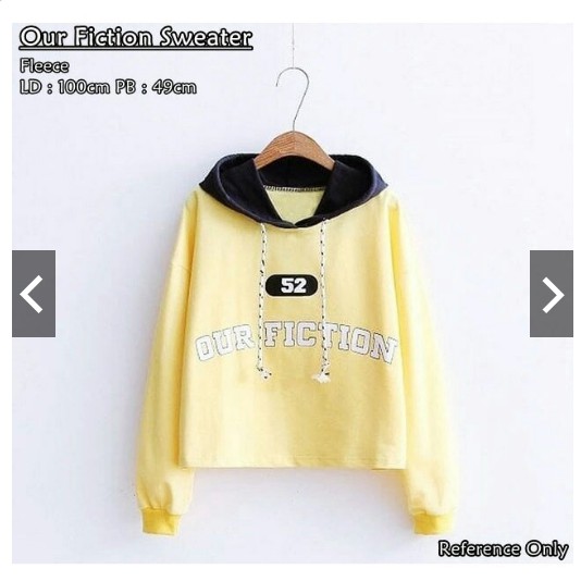 FIFI FASHION SWEATER CROP OUR FICTION HOODIE CASUAL