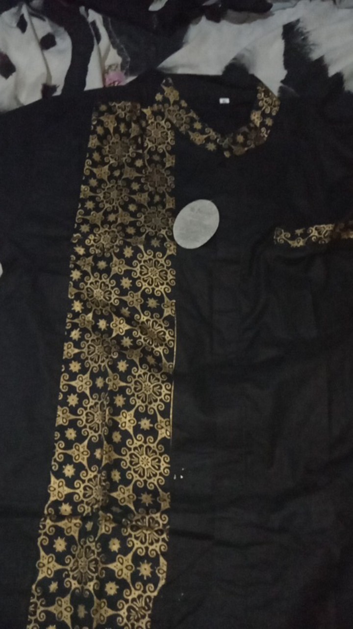 Kemeja Batik Kombinasi Bakung