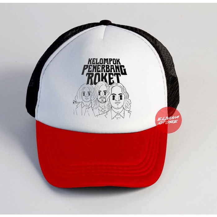 Topi Kelompok Penerbang Roket / Topi Band / Kelompok Penerbang Roket / Topi Jaring Distro / Topi Premium / Topi Sablon