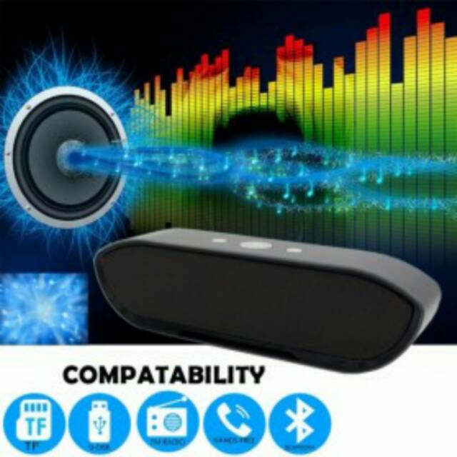 Portable Bluetooth Speaker Super Bass - CY-01 OMSK9QBK - Black