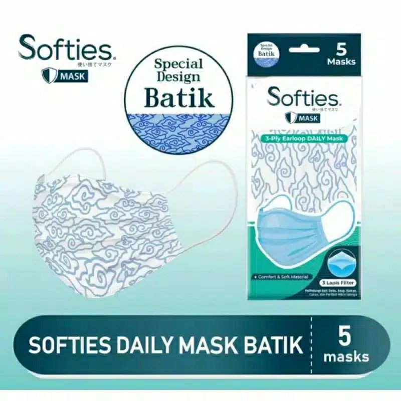 Masker Softies Batik