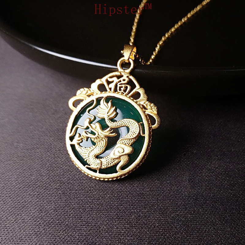 Retro Classic Graceful and Fashionable Auspicious Dragon Pendant Necklace