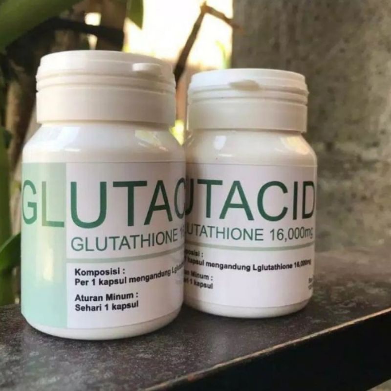 Glutacid Glutathione 16.000mg Ori Pemutih Badan/Suplemen Whitening
