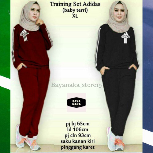 BIGSALE Baju OLahraga Wanita Setelan Adidas Training Setelan senam Jogging Terlaris