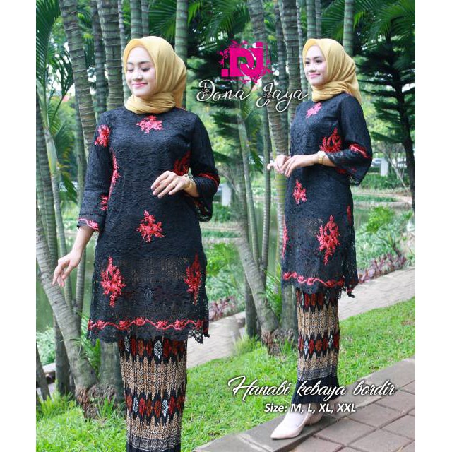 Kebaya brukat kurung HANABI/kebaya terlaris/pakain wanita populer/fashion wanita/kebaya/brukat