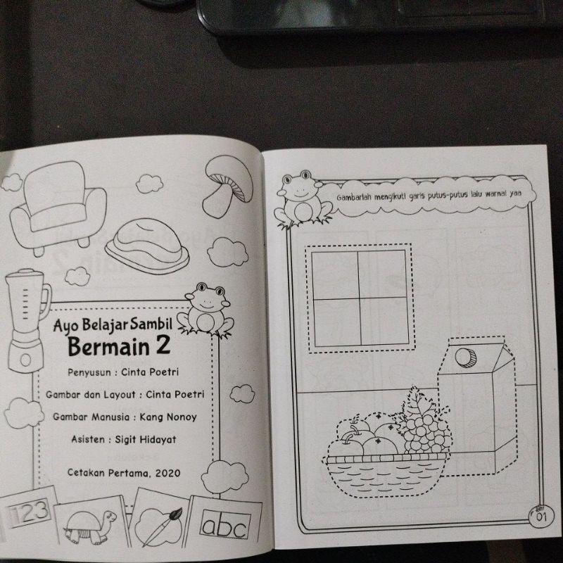 buku ayo belajar sambil bermain 1 dan 2 (19x27cm)