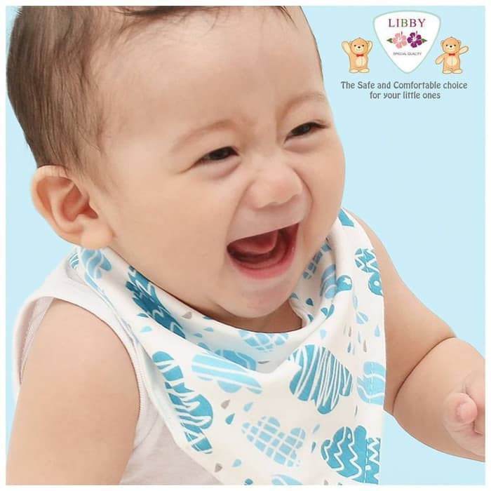 Libby Bib Segitiga - Slaber Bayi Merk Libby isi 2pcs - Bib Segitiga Scarf Bayi