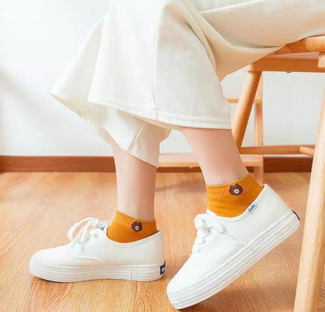 Kaos Kaki Wanita Motif Beruang