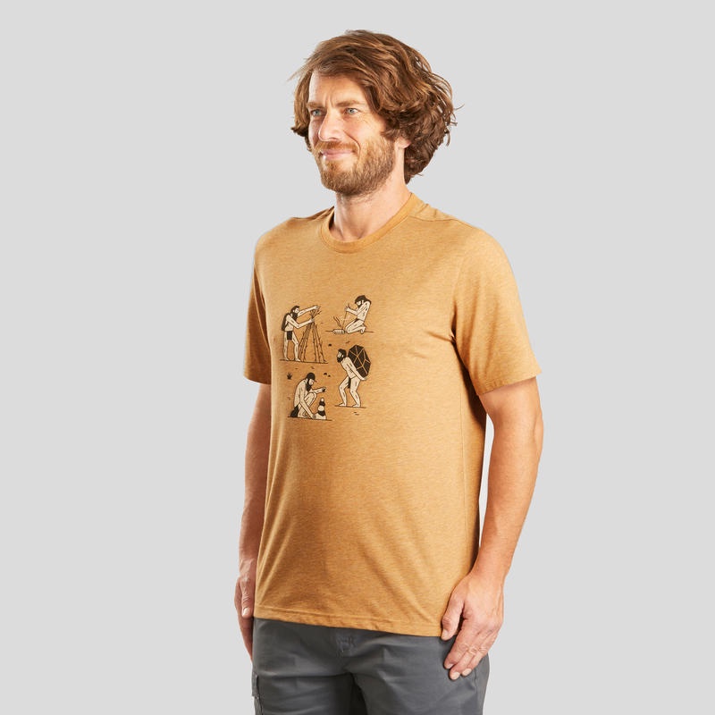 QUECHUA NH500 T-Shirt Kaos Hiking Pria Serap Keringat