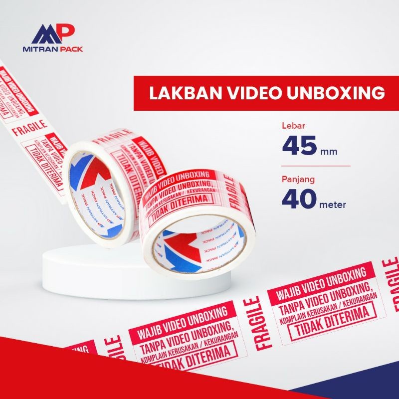 TERLARIS!!! Lakban FRAGILE Wajib Video Unboxing 40X45 Kuat Harga 1pcs