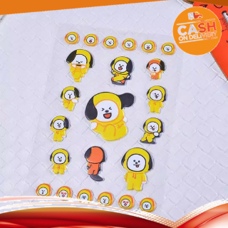 OFM 0010 Stiker  Bubble Karakter 3D BTS  bt21 untuk  