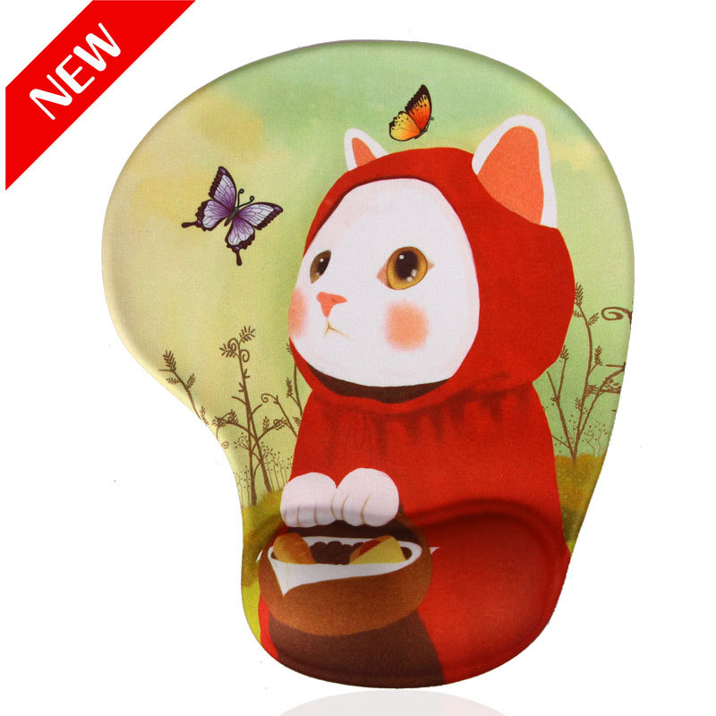 Cartoon Colorful Cat Bee Elephant Pattern Silicone Non-slip Comfortable Durable Office School Mouse Pad