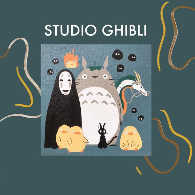 

S1a4p 0rder Paint By Number Studio Ghibli | ByPainters | Painting Set | 20x20cm Kanvas & 7 Akrilik |