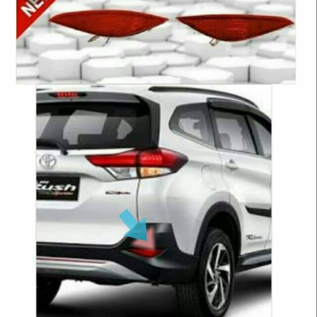 Lampu Reflektor Bumper Belakang All New Rush