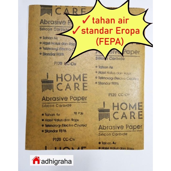 100 Pcs Amplas Kertas Grit 120 Homecare Rempelas Abrasive Paper