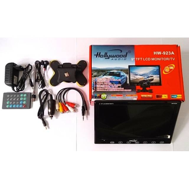 TV MOBIL HOLLYWOOD HW-923A 9 INCH TFT LED MONITOR/TV TOMBOL SENTUH