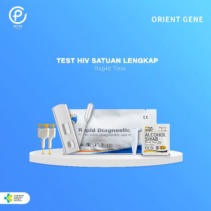 Alat Tes HIV Lengkap Satuan Mandiri Tes Kaset (Cassette Test) | Orient Gene
