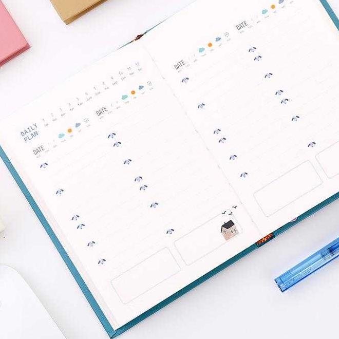 

SEGERA BELI ♡ Buku Diary 365 Hari Hardcover - DDT-4083-32 Biru Langit'