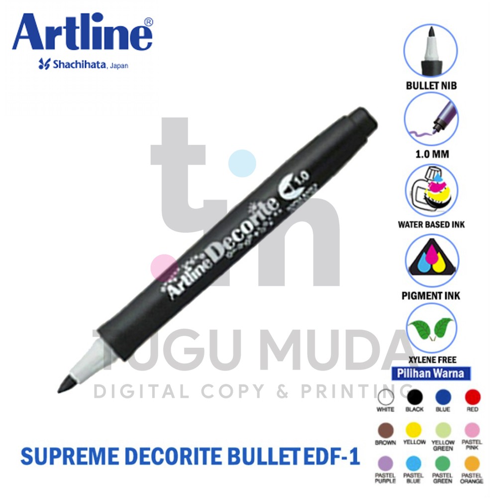 

ARTLINE Spidol Supreme Decorite Bullet Nib Marker | EDF-1 - 1.0mm