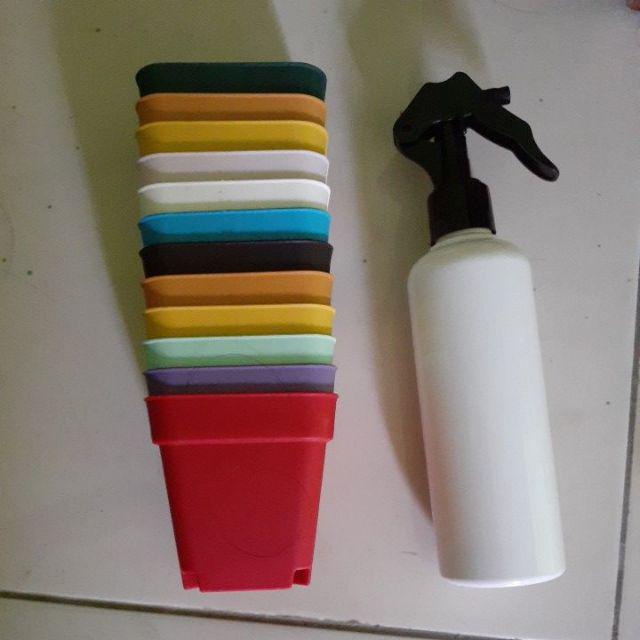 Botol Sprayer Mini 250ml Putih Kepala Spray Hitam Utk Semprot Air Semai Atau Pestisida Nabati