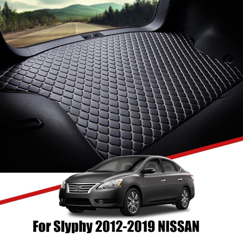 Matras Bagasi Mobil Bahan Kulit Untuk Nissan Sentra B17 Sylphy Pulsar 2012 2013 2014-2019