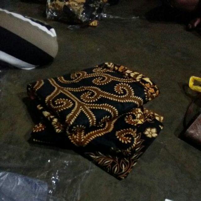 Batik Rifa Gbr024 Dress Batik Sogan Gamis Batika Kembang Hitam Katun Halus Allsize