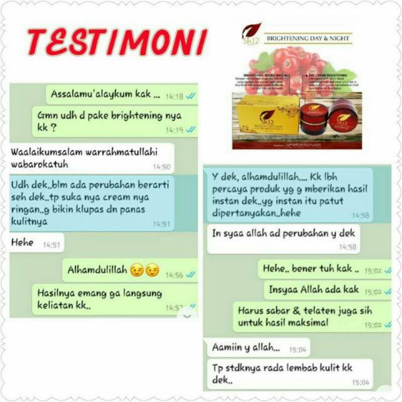 BRIGHTENING CREAM SERIES SR12 SKINCARE GLOWING BERSIH CERAH -KRIM PENCERAH/ KRIM PENGHILANG FLEK/ DAILY CREAM/ KRIM SIANG MALAM/ BRIGHTENING CREAM SR12 BPOM/ PERAWATAN UNTUK KULIT NORMAL