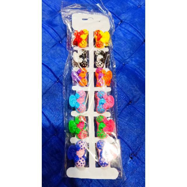 grosir   Jepit rambut kecil motif buah isi 12 PCS