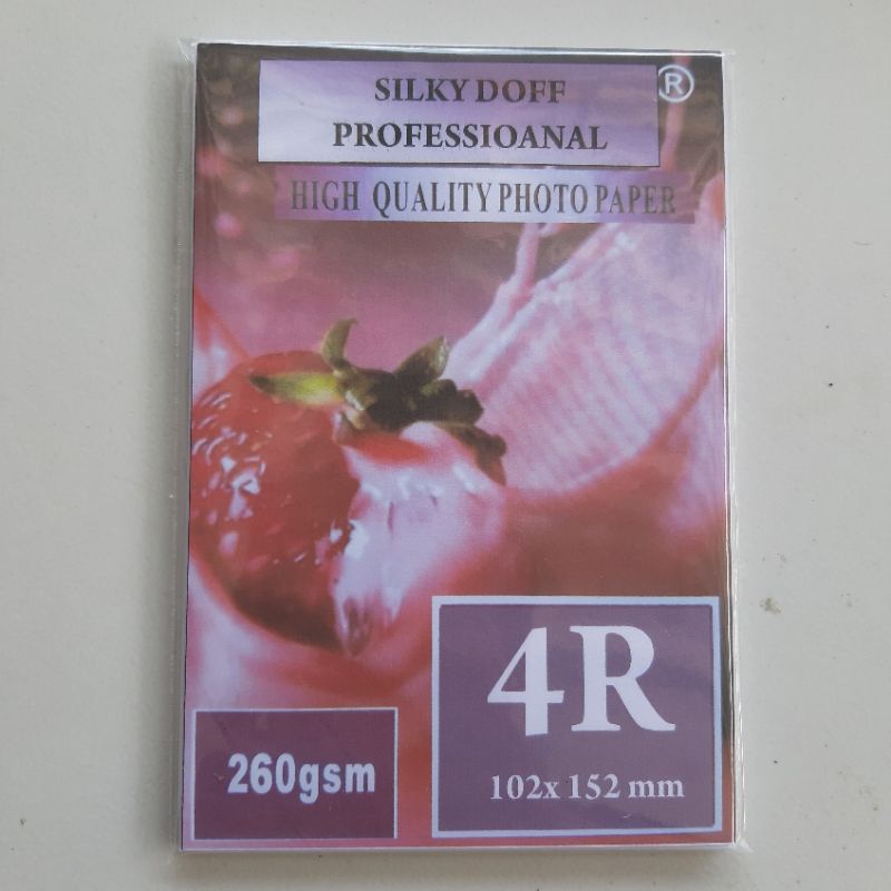 Silky Doff Kertas Foto Luster 4R