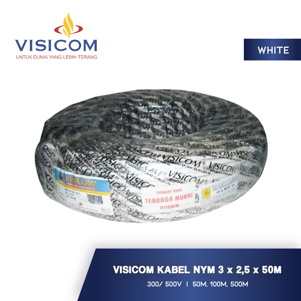 VISICOM Kabel NYM 3x2,5x50 Meter